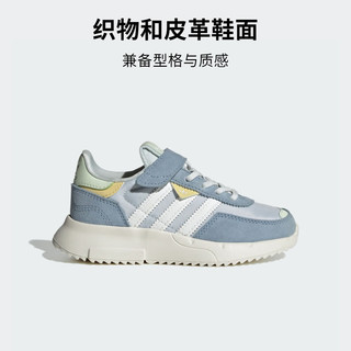 adidas RETROPY F2经典魔术贴运动鞋男小童儿童阿迪达斯三叶草 蓝/白 33.5码