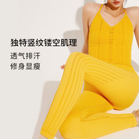 avocado |  牛油果23新款瑜伽裤竖纹镂空肌理无缝裸感运动长裤