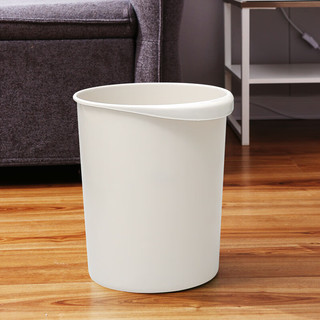 地球卫士13L经典圆形垃圾桶 家用简约客厅厨房办公卫生间圆形纸篓 灰色*10
