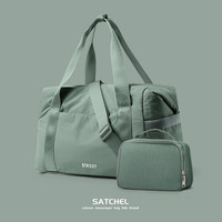 Landcase旅行包女手提行李包短途大容量收纳包待产包运动包 5093军绿