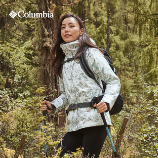Columbia哥伦比亚女银点可拆卸内胆三合一冲锋衣滑雪服外套WR0635 105降雪白 M(160/84A)