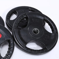 科瑞来男士家用杠铃片包胶片环保哑铃片包铁片环保片橡胶片负重片 小孔(口径3cm,适合小孔杆) 20KG 一片(内置铸铁外面是橡胶)