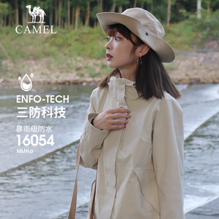 骆驼（CAMEL）户外冲锋衣潮牌三合一两件套防水透湿外套 AD12263514X，深蓝，男 S