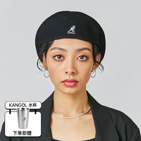 KANGOL504袋鼠贝雷帽休闲时尚潮流正反戴网眼鸭舌帽子 黑色 M(56-57cm)