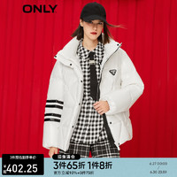ONLY冬季90白鸭绒保暖百搭宽松短款羽绒服女|122423070 S00 白色NEW CREME 160/80A/S