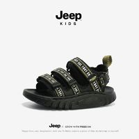 百亿补贴：Jeep 吉普 儿童凉鞋男童运动休闲凉鞋2024新款夏季凉鞋舒适透气沙滩鞋