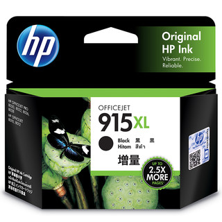 HP 惠普 3YM22AA 915XL 黑色大容量墨盒