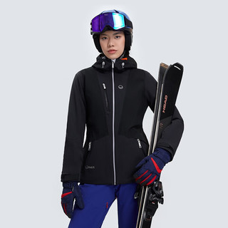 芬兰HALTI 女士防风防水保暖耐磨弹力纯色单双板滑雪服H059-2318 黑色 165