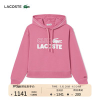 法国拉科斯特 LACOSTE女装活力潮流时尚纹理印花连帽卫衣女|SF5598 2R3/玫红色 3