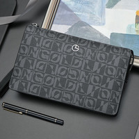 金利来男士手包PVC手拿包大容量商务时尚手抓包FC641054-2G64 实用男友爸爸