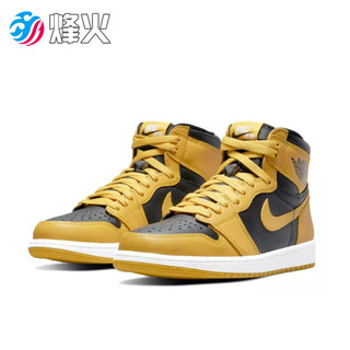 NIKE 耐克 AIR JORDAN 正代系列 Air Jordan 1 Retro High OG 男子篮球鞋 555088-701 黑黄脚趾 37.5