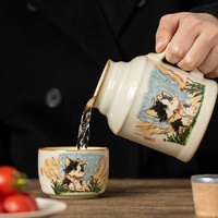 泥土故事 汝窑可爱猫小暖壶泡茶杯办公室大容量创意陶瓷焖茶杯定制喝水杯子