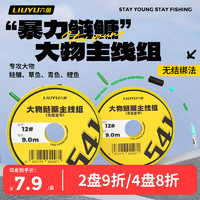 六鱼鲢鳙主线组541原丝成品线组耐磨结实鲢鳙草鱼翘嘴大物钓鱼线 7.2m 5号