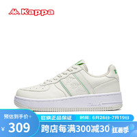 卡帕（Kappa）小白鞋子女鞋低帮厚底轻便透气运动板鞋