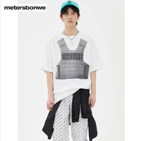 美特斯邦威短袖t恤男夏季潮流印花宽松百搭(不参与买免/买赠等活动） F款【本白S】 M