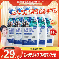 蓝漂洁厕灵洁厕液厕所马桶清洁剂强力除垢去渍去异味家用卫生间洁厕剂 500g 5瓶 【量贩装5斤】