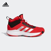 adidas Cross Em Up 5中帮篮球运动鞋男小童儿童阿迪达斯 红/黑/银白色 32(195mm)