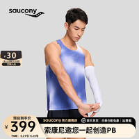 Saucony索康尼跑步背心男专业竞速马拉松吸湿排汗轻薄夏季跑步运动衫上衣 午夜蓝PR10 M