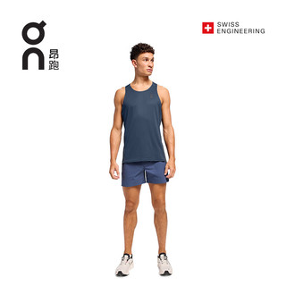 On昂跑 Performance Tank 春夏男款跑步背心 Denim | Navy 丹宁蓝 | 海军蓝 S