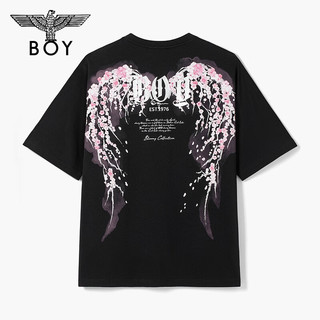 BOY LONDON【樱花羽翼】潮牌T恤同款短袖樱花翅膀印花N01712 白色 XL