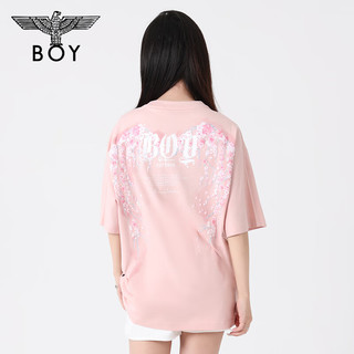 BOY LONDON【樱花羽翼】潮牌T恤同款短袖樱花翅膀印花N01712 白色 S