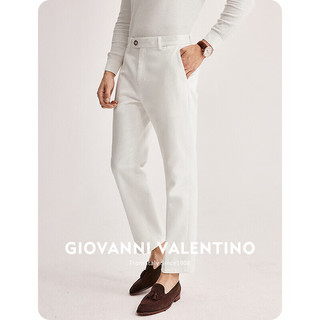 卓凡尼·华伦天奴（GIOVANNI VALENTINO）棉质挺括垂感西裤轻商务透气休闲裤 黑色 35(180/88A) 
