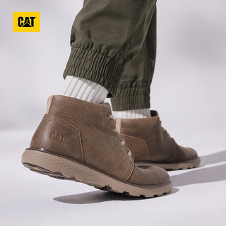 CAT卡特工装靴马丁靴男鞋舒适出行牛皮中帮休闲短靴男士靴子TREY2.0