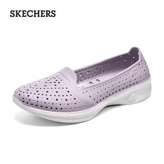 斯凯奇（Skechers）女士夏季轻质休闲透气洞洞鞋14690 薰衣草色/LAV 39
