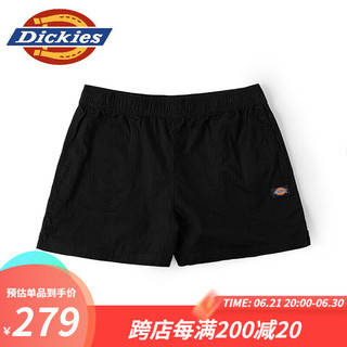 dickies短裤 百搭年纯棉舒适女士短裤 简约百搭 DK013003 黑色 L