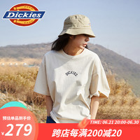 dickies短袖T恤 背后大印花宽松短袖T恤 简约款 DK013085 浅沙灰 2XL