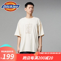 dickies短袖T恤 前胸印花宽松短袖T恤 简约百搭 DK013082 浅沙灰 2XL