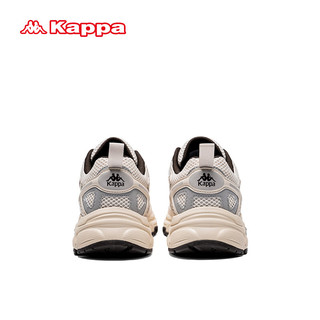 KAPPA卡帕女鞋运动鞋女2024夏季透气跑步休闲鞋厚底女士老爹鞋子女 月灰色/银灰 42