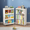 SKAAN儿童书架落地简易宝宝绘本架可移动书本收纳架一体床头矮小书柜