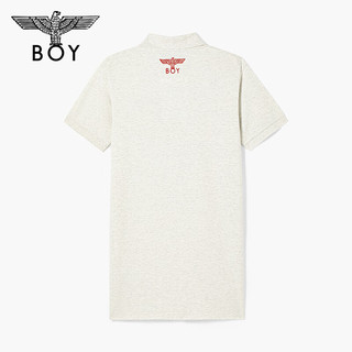 BOY LONDON夏24女连衣裙撞色刺绣学院风休闲POLO连衣裙W17007 灰色 M