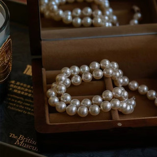 奥斯坦汀（outstanding）珍珠项链正圆锁骨年轻款新年法式气质 直径约10mm单条-品牌礼盒 正圆珍珠项链