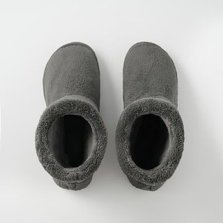 无印良品（MUJI）男女通用暖柔微纤维室内外鞋雪地靴