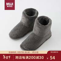 无印良品（MUJI）男女通用暖柔微纤维室内外鞋雪地靴 炭灰色 S·230mm（2.0）