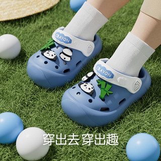 88VIP：PANDA 熊猫 拖鞋宝宝洞洞鞋儿童夏季两穿男童婴儿居家软底透气防滑女孩