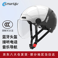 smart4u EH10B 摩托车头盔 半月黑