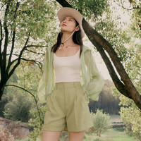 伊芙丽(eifini)【孙怡同款】轻薄凉感飘逸连帽外套女2023夏季新款上衣女