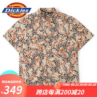 dickies短袖衬衫 休闲舒适满身印迷彩短袖衬衫 DK012914 复古迷彩白 XL