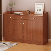 墨尚思 鞋柜家用门口新中式实木色入户玄关一体大容量收纳经济型楼道鞋架 店长力荐丨杉胡桃色120*30*100