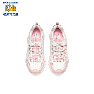 Skechers斯凯奇女童运动鞋大童刺绣熊猫鞋经典儿童老爹鞋319020L PKW/粉色/白色 38码