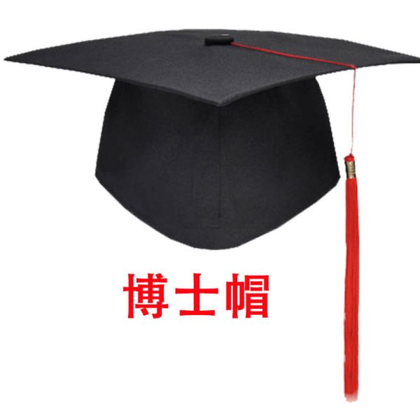 雷事兴毕业典礼十八岁成人礼帽可印制logo礼帽学士帽博士导师校长帽