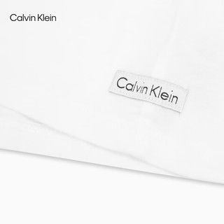 Calvin Klein内衣24夏季男士三件装ck简约布标棉质打底衫家居短袖NB2798 100-月光白 L