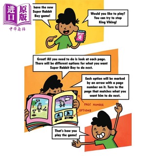 学乐大树系列桥梁漫画 方块兔14 Press Start #14 Super Game Book 英文原版 儿童幽默笑话 漫画故事 游戏书5-7岁