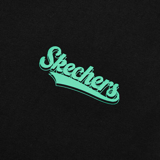 斯凯奇（Skechers）男女同款圆领T恤时尚休闲运动吸湿速干短袖L224U080 碳黑/0018 XS