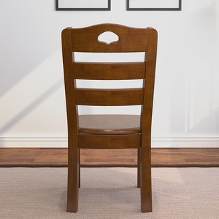南之安 餐椅实木椅子家用靠背椅实木座椅餐厅餐桌椅实木办公椅子高脚椅 胡桃色