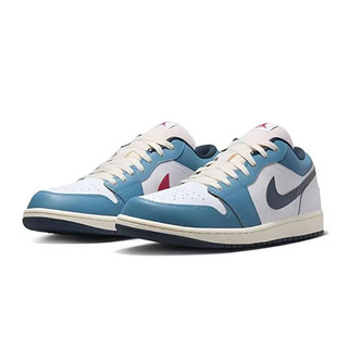 耐克（NIKE）Air Jordan 1 Low AJ1海军蓝红蓝鸳鸯钩休闲运动篮球鞋HM3711-144 42.5