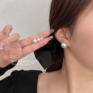 蒂琪菲 2024年新款潮爆款925银针珍珠耳钉女气质小众设计高级感耳环耳饰